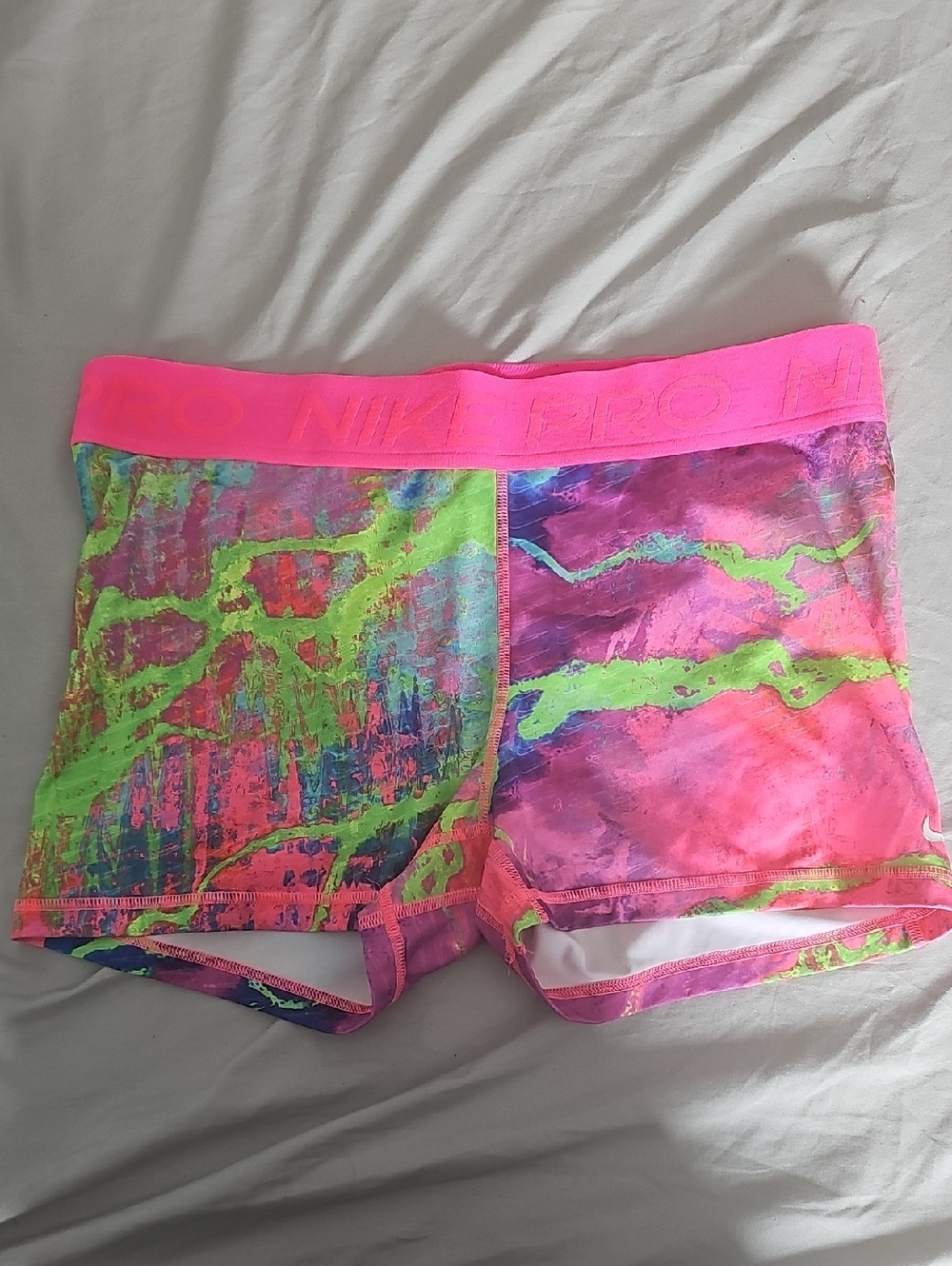 Nike Neon Pink Multicolor Performance Shorts